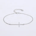 Sterling silver cross bracelet