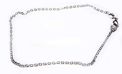 sterling silver anklet in rolo chain customizable - Providence silver gold jewelry usa