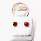 Genuine stone birthstone earrings in .925 sterling silver - Providence silver gold jewelry usa