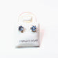 Genuine stone birthstone earrings in .925 sterling silver - Providence silver gold jewelry usa