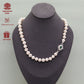 Exquisite 19.7inch long white Baroque natural Freshwater Pearl necklace Handmade fresh water pearl necklace with silver turquoise buckle, unique Christmas, Valentine's Day and Thanksgiving holiday gift, with gift box, perfect for everydayand party