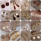 3 dozen assorted style sterling silver earring post dangles, hoops, studs, on cards