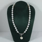 Unique natural white Fresh Water Pearl Necklace with  Pearl pendant, 8-9 mm real fresh water pearl with bow buckle, attached gift box - perfect for giving her/his gift, everyday everything with fresh water pearl jewelry[XL-2501White-03]