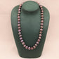 Vintage Boho Freshwater Pearl Necklace with 925 Silver Clasp, June Birthstone Elegant Jewelry, No Plating, Ideal for Gifts – Versatile Accessory for Parties【NK-XL2501Brown-01】