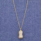A luxury peanut Freshwater Pearl pendant necklace unique design good things happen pendant necklace, with exquisite gift box, suitable for everyday, weddings, festivals and parties to wear everything freshwater pearl pendant necklace[XL-2502Golden-04]