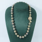 Authentic 10-11mm Brown Freshwater Pearl necklace 100% handmade 17.7inch long round freshwater Pearl necklace with diamond set gold flower buckle Valentine's Day gift【XL-2412golden-02】