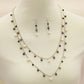 A romantic and elegant freshwater pearl jewelry set, including necklace and earrings, perfect for weddings, anniversaries, birthdays, Christmas and Valentine's Day gifts, everything goes with a freshwater pearl jewelry set