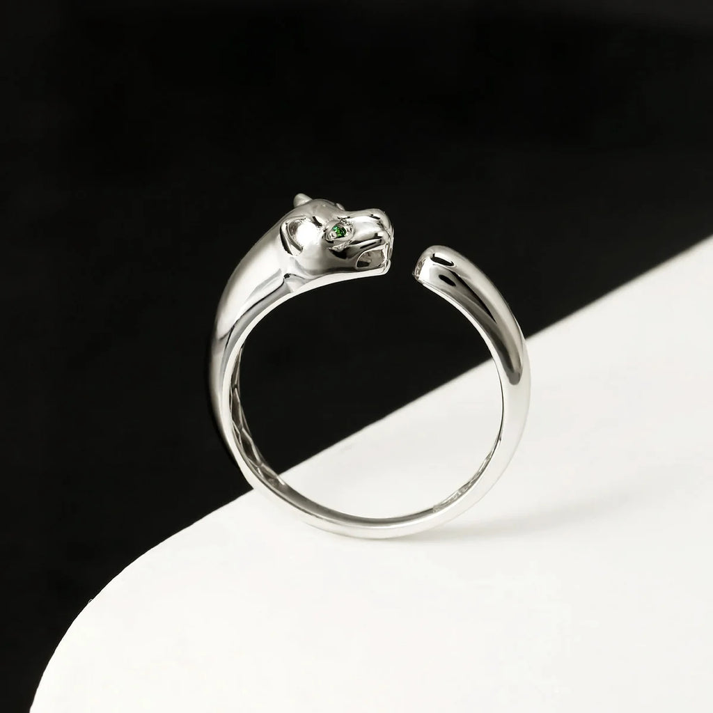 Sterling Silver high fashion Leapoard ring