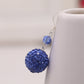 Elegant 925 Sterling Silvery Ball Dangle Earrings with Sparkling Rhinestones - Perfect for Weddings, Parties & Everyday Glam[NK-EH2501Blue-01]
