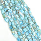 Larimar Raw Nuggets Shape Beads Strand, Faceted Loose Gemstone For Making Necklace