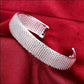 3 pcs. Handcrafted mesh bracelet-earring-ring gift set - Providence silver gold jewelry usa