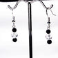 Matt Onyx-crackle glass earrings USA - Providence silver gold jewelry usa