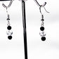 Matt Onyx-crackle glass earrings