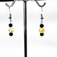 Matt Onyx-crackle glass earrings USA - Providence silver gold jewelry usa