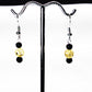 Matt Onyx-crackle glass earrings USA - Providence silver gold jewelry usa