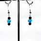 Matt Onyx-crackle glass earrings USA - Providence silver gold jewelry usa