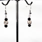 Matt Onyx-crackle glass earrings USA - Providence silver gold jewelry usa