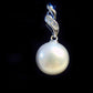 Freshwater pearl and diamond pendant 14K Gold - Providence silver gold jewelry usa