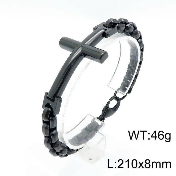 Mens Quality made Masculinity Cross Bracelet