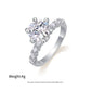 1ct Moissanite Ring Heart Star Fine Moissanite Rings S925 Sterling Silver Engagement Diamond Women Rings