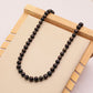 Exquisite 100% handmade Fresh Water Pearl Necklace 8-9mm black brown fresh water pearl with delicate buttons, unique Valentine's Day gift, with gift box, suitable for everyday, party fresh water pearl necklace for men and women[XL-2501Golden-03]