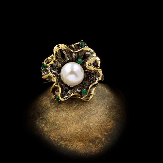 Nightfall Jewell Pearl Ring