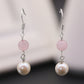 Elegant Fresh Water Pearl earrings, ideal for Christmas, Valentine's Day and Thanksgiving gifts, perfect for everyday, wedding and birthday parties