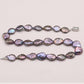 17.1 inch Freshwater Pearl Necklace, Elegant Handmade Baroque 925 Sterling Silver Plated Luxury Strand for Daily Wear, Weddings, Parties, Gifts - All Seasons Chic Jewelry with Gift Box[NK-XL2501-Purple-01]