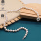 Exquisite 19.7inch long white Baroque natural Freshwater Pearl necklace Handmade fresh water pearl necklace with silver turquoise buckle, unique Christmas, Valentine's Day and Thanksgiving holiday gift, with gift box, perfect for everydayand party
