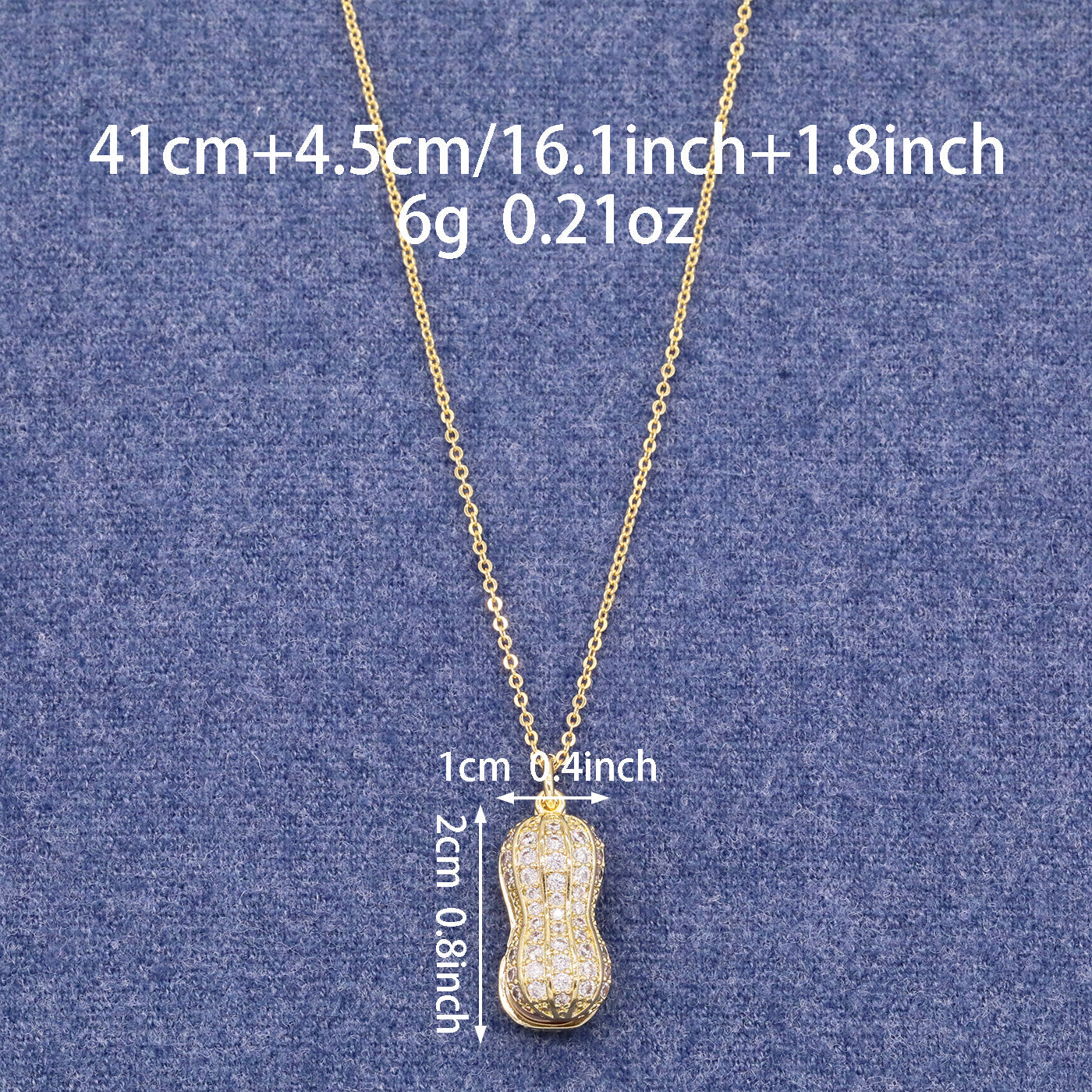 A luxury peanut Freshwater Pearl pendant necklace unique design good things happen pendant necklace, with exquisite gift box, suitable for everyday, weddings, festivals and parties to wear everything freshwater pearl pendant necklace[XL-2502Golden-04]