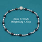 100% handmade 17.7inch long Freshwater Pearl Necklace Fashion design Men's and women's Freshwater Pearl necklace suitable for everyday, wedding, birthday party and anniversary【NK-XL2501Black-01】
