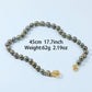 Authentic 10-11mm Brown Freshwater Pearl necklace 100% handmade 17.7inch long round freshwater Pearl necklace with diamond set gold flower buckle Valentine's Day gift【XL-2412golden-02】