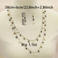 A romantic and elegant freshwater pearl jewelry set, including necklace and earrings, perfect for weddings, anniversaries, birthdays, Christmas and Valentine's Day gifts, everything goes with a freshwater pearl jewelry set