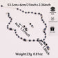 An elegant 100% handmade natural freshwater pearl necklace earring set, ideal for Christmas, Valentine's Day holiday gifts, perfect for everyday, birthday parties and anniversaries【NK-XL2501Purple-03】