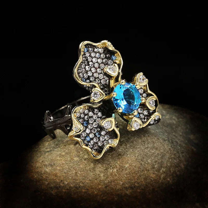 Midnight Bloom Ring