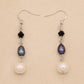A romantic and elegant freshwater pearl jewelry set, including necklace and earrings, perfect for weddings, anniversaries, birthdays, Christmas and Valentine's Day gifts, everything goes with a freshwater pearl jewelry set