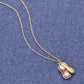 A luxury peanut Freshwater Pearl pendant necklace unique design good things happen pendant necklace, with exquisite gift box, suitable for everyday, weddings, festivals and parties to wear everything freshwater pearl pendant necklace[XL-2502Golden-04]