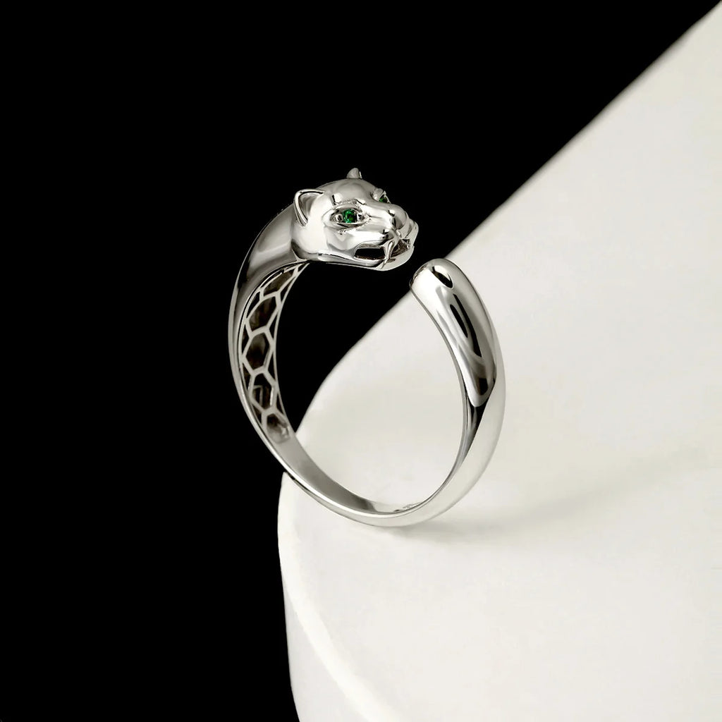 Sterling Silver high fashion Leapoard ring