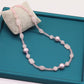 Boho-Chic Handcrafted Pink Natural Stone & Freshwater Pearl Long Necklace - Perfect for Parties, Weddings, and Vacations