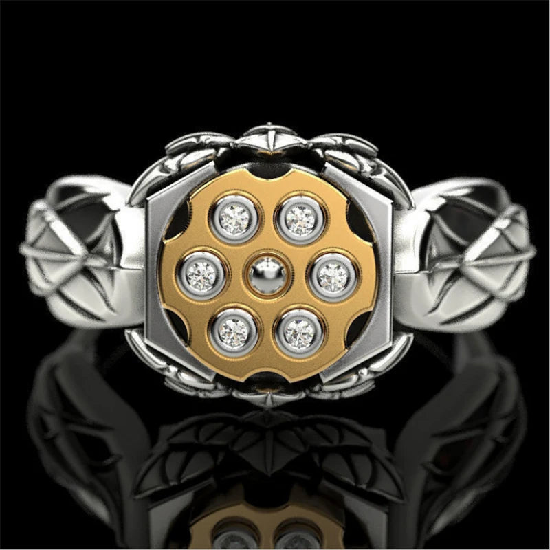 Revolver barrel bullet gun ring