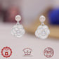 Elegant S925 Sterling Silvery & Freshwater Pearl Flower Stud Earrings - Luxurious Zirconia Accents, Perfect for Daily Wear & Special Occasions【NK-EH2501White-03】