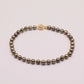 Elegant 10-11mm brown Freshwater Pearl Necklace Handmade 17.7inch long Freshwater Pearl necklace with flower buckle Elegant Christmas, Valentine's Day gift, suitable for everyday, party wear for men and women [XL-2412golden-02]