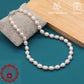 HDBS1130-Handmade White Freshwater Pearl Necklace 17 Inch 9mm gift boxed