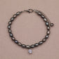 Exquisite Fresh Water Pearl with Zircon Necklace Earrings Bracelet Anklet Four piece Set  ideal for Christmas, Valentine's Day and Thanksgiving gifts, suitable for everyday, wedding and birthday[NK-XL2501-silver-01]