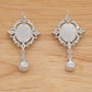 Vintage Luxury Natural Freshwater Pearls And S925 Silver Earrings Elegant Exquisite Elizabeth Portrait Natural Freshwater Pearl Earrings Fashionable And Versatile S925 Silver Earrings【NK-EH2501White-04】