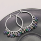 A pair of hoop earrings Boho style fresh water pearl and stone earrings in a lovely tassel style design, perfect for birthdays, anniversaries, Valentine's Day gifts, with gift box[EH-2501Colour-01]