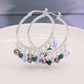 A pair of hoop earrings Boho style fresh water pearl and stone earrings in a lovely tassel style design, perfect for birthdays, anniversaries, Valentine's Day gifts, with gift box[EH-2501Colour-01]