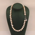 Exquisite Natural Baroque Pearl Freshwater Pearl Necklace 100% handmade irregular Baroque pink Freshwater Pearl necklace with Figure 8 love pendant buckle attached gift box suitable for everyday, birthday, adult gifts and Valentine's Day[XL-2501Pink-01]