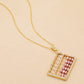 Elegant fresh water pearl pendant necklace, with gold abacus fresh water pearl pendant Romantic fashion fresh water pearl pendant necklace, with gift box, suitable for birthday, Christmas, anniversary gifts【XL-2502Golden-05】