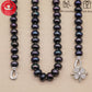 100% handmade 9-10mm unique Flat Freshwater Pearl necklace Luxury AAA+ Freshwater Pearl Necklace jewelry, with gift box, elegant men's and women's jewelry holiday gifts, suitable for everyday and party wear[XL-2501Purple-01]